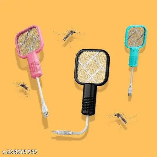 USB Mosquito Swatter Trap Pest Control Portable Electric Shock Insect Racket