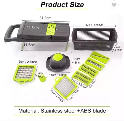 Chopper Pro 12 in 1 Food Dicer Onion Veggie Chopper Mandoline Slicer Multifunctional Vegetable Cutter