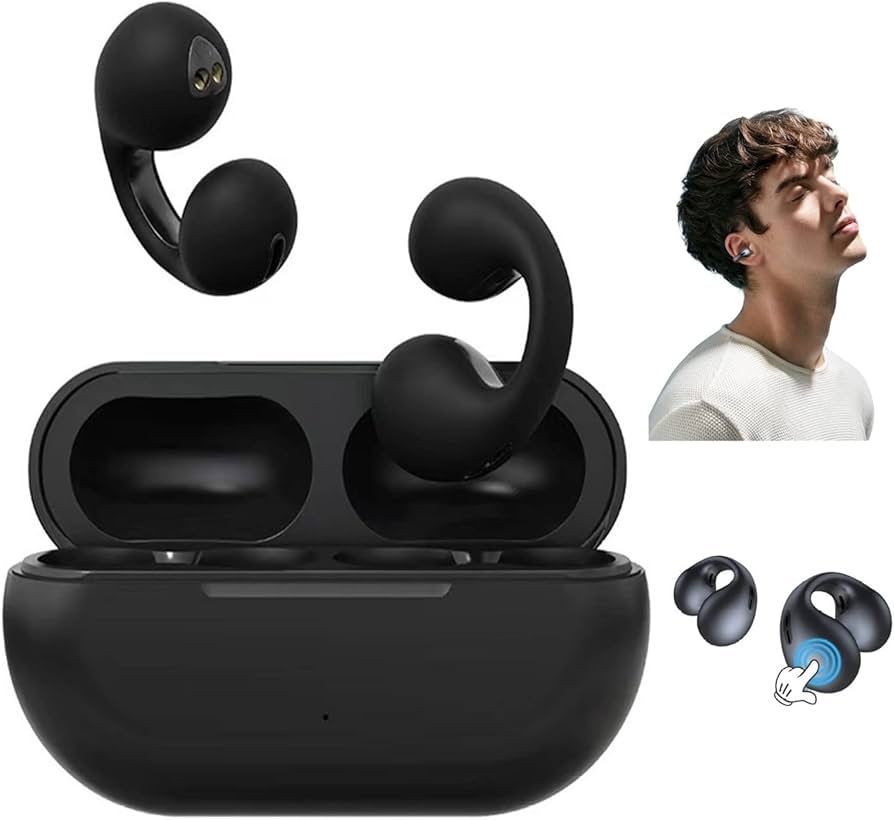 Ear 2025 clip bluetooth, Single Ear Clip On Earphones Wireless Bluetooth 5.3 Headphones 2025