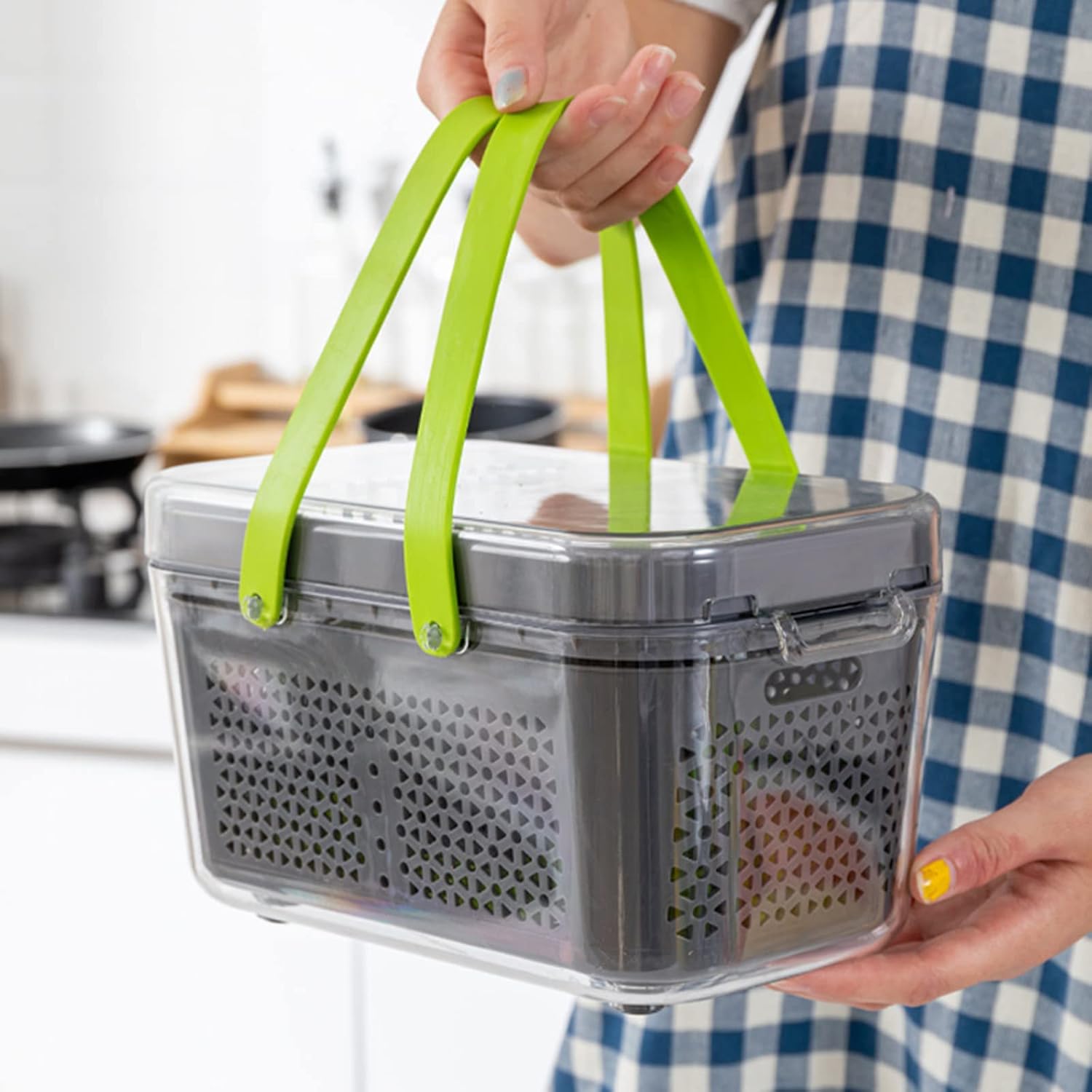 Vegetable Chopper 22 in 1 Multifunctional Onion Vegetable Mandoline Slicer Cutter Food Chopper Kitchen Manual Julienne Grater for Carrot Potato Fruit Salad with Colander Basket Containe