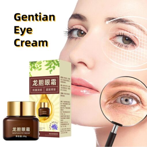 Gentian Eye Cream, Anti-wrinkle Eye Cream, Gentian Anti-Wrinkle Firming Eye Cream, Firming and Anti-wrinkle, for Reducing Fine Lines, Dark Circles Puffiness and Bags Under Eyes