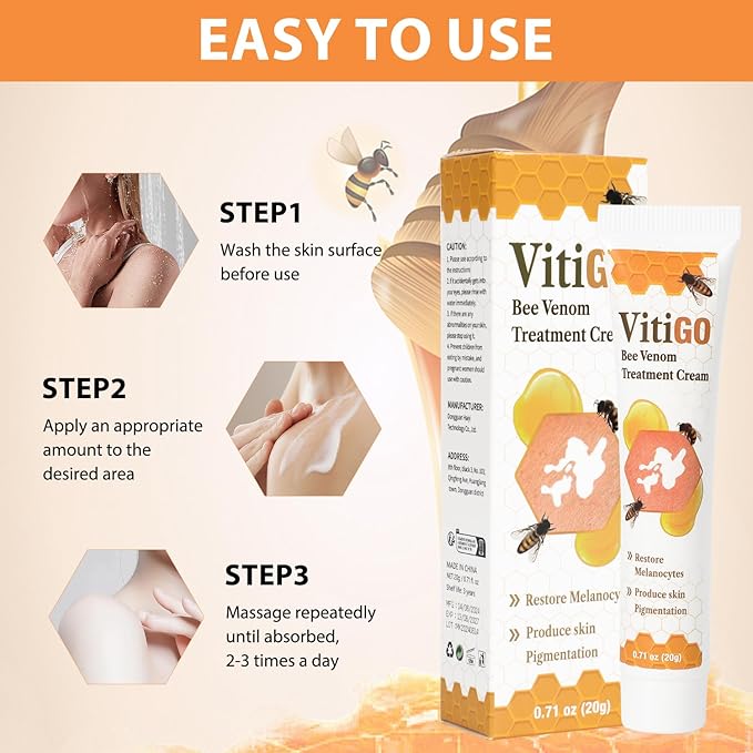 Vitiligo Bee Venom Treatment Cream, Skin Topical Cream,