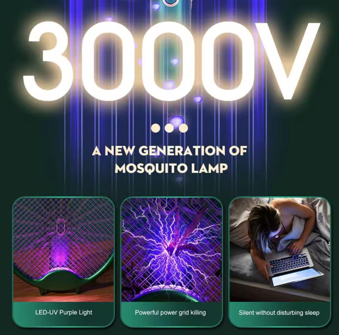 Foldable portable Rechargeable mosquito Racket