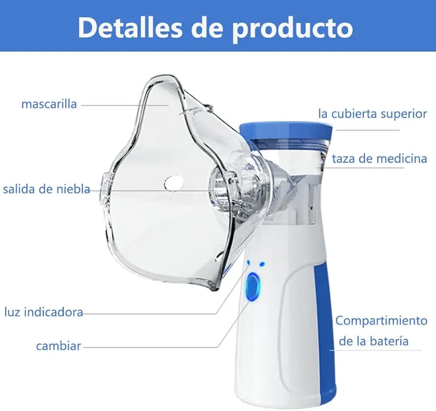 Mini Mesh Nebulizer Machine For kids and adults - Soundless Nebulizer for Effective Treatment - Handheld Rechargeable Portable Machine