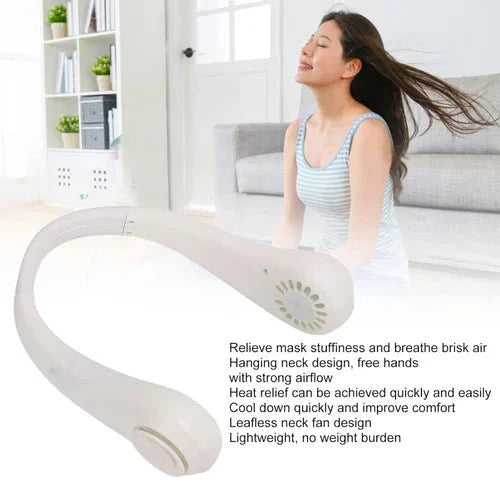 Neck Fan Portable Bladeless neck fans rechargeable USB Cooling Fan